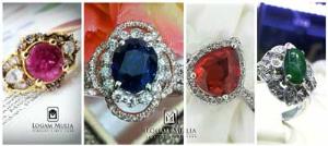 Cincin dengan Aksen Batuan